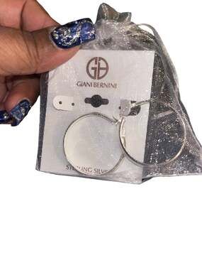 Giani Bernini Sterling Silver Hoop Earrings NWT